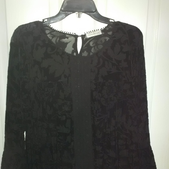 JohnPaulRichard Velvet Designer Black Top in Small - Picture 6 of 6